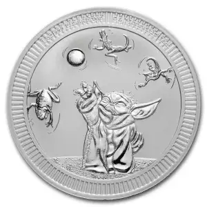 2024 Niue Star Wars Baby Yoda Grogu 1 oz Silver BU Coin (2)