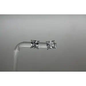 .925 Sterling Silver CLEAR CZ STUD earrings