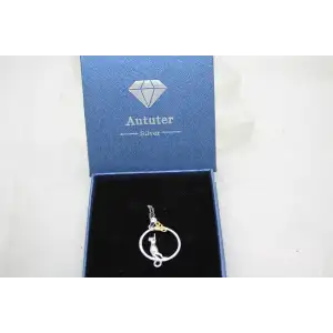 AUTUTER SILVER .925 S.S. TWO TONE CAT BUTTERFLY OPEN RING 18