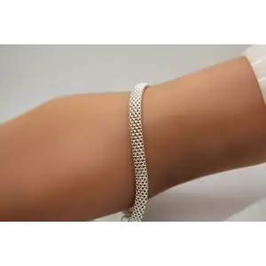 ITALY LIRM .925 S.S. MESH DESIGN bracelet 7
