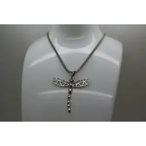 SHABLOOL DIDAE ISRAEL .925 S.S. DRAGONFLY pendant necklace 18