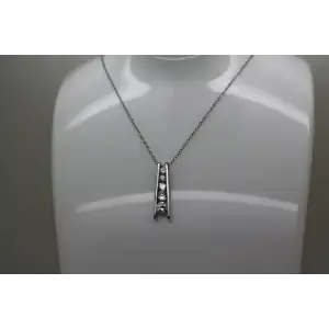 RSE ROBERT SEEMAN .925 S.S. CZ JOURNEY PENDANT necklace 18