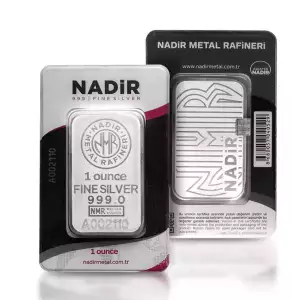 1oz NADIR Carded Silver Bar