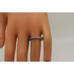 PANDORA .925 Sterling Silver CZ ETERNITY BAND STACKER size ring 9