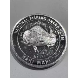 National Fishing Grand Slam 1 oz 999 Fine Silver Round North American Fishing Club Mahi Mahi (2)