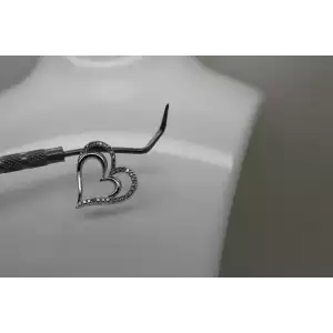 Signed SUN .925 S.S. DIAMOND DOUBLE HEART DESIGN pendant