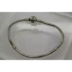 AUTHENTIC PANDORA .925 Sterling Silver BARREL CLASP BRACELET 7