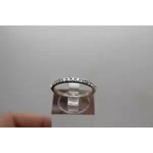 Signed LGD 10k White Gold .30ctw DIAMOND BAND ring size 7