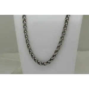 .925 S.S. THICK WHEAT CHAIN necklace 18