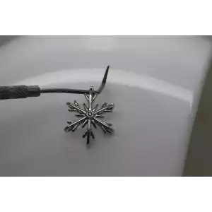 Signed SBD .925 S.S. DIMENSIONAL DIAMOND acc. SNOWFLAKE pendant