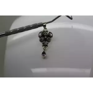 .925 S.S. TANZANITE CLUSTER UNIQUE DESIGN pendant