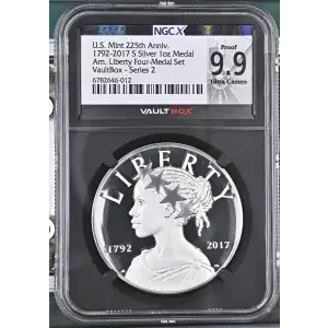 1792-2017 S AM. LIBERTY FOUR-MEDAL SE U.S. MINT 225TH ANNIV. ULTRA CAMEO (2)