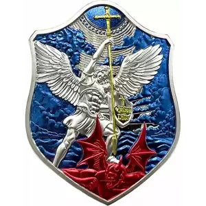  ST. MICHAEL SHIELD Dragonslayer Edition 2 oz Silver 2024