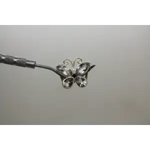 LORI BONN .925 S.S. OTTA THE COCOON QUARTZ BUTTERFLY slide charm