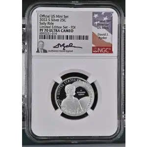 2022 S Sally Ride Limited Edition Set - FDI Official US Mint Set ULTRA CAMEO (2)