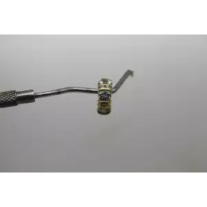 MICHAEL ANTHONY 14k Y.G. AQUAMARINE & DIAMOND CHARM BEAD