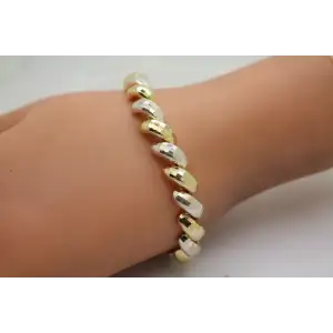 MILOR ITALY .925 S.S. TWO TONE SAN MARCO bracelet 7 1/2