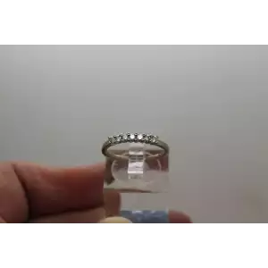 GABRIEL & CO 14k White Gold .24ctw DIAMOND BAND ring size 7.25