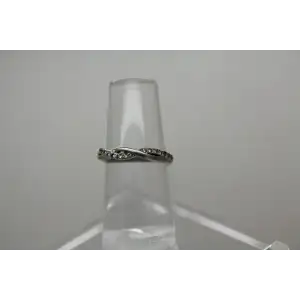 .925 Sterling Silver DIAMOND BRAIDED DESIGN BAND ring size 5.25