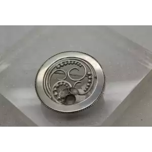Vtg. .925 S.S. HANDMADE MODERNIST SWIRLS DESIGN Brooch Pin