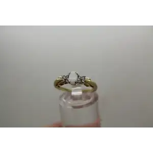 AV ALWAND VAHAN 10k Y.G. OPAL & DIAMOND FANCY DESIGN ring size 7