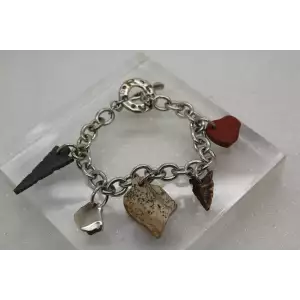 RLM STUDIOS ROBERT LEE MORRIS .925 S.S. ABIQUIU charm toggle bracelet 8