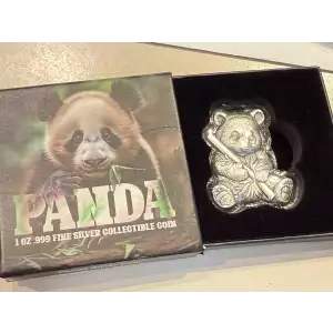 2024  1 oz .999 Fine Silver Panda Republic of Chad 5000 Francs (2)