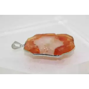 Silver Plated Bezel LAKE SUPERIOR AGATE pendant