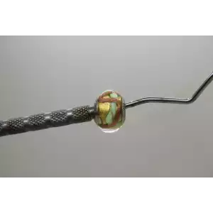 MA MICHAEL ANTHONY GOLD METALLIC MURANO GLASS charm bead