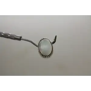 LORI BONN .925 S.S. OVAL MOTHER OF PEARL SLIDE CHARM