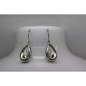 LLK .925 Sterling Silver MODERNIST OPENWORK TWIST DANGLE earrings