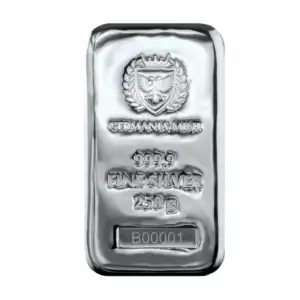 250g Germania Cast Silver Bar 1/4 Kilo