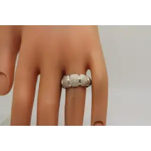 ITALY MILOR .925 S.S. DIAMOND DUST TEXTURED DOME ring size 7.75