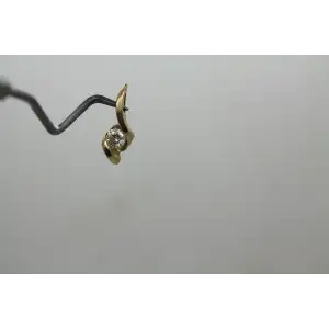 14k Yellow Gold .25ct DIAMOND TWIST DESIGN pendant #