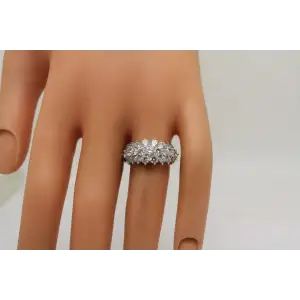 DIAMONIQUE .925 S.S. DQ CZ CLUSTER ring size 8