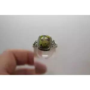 .925 Sterling Silver ALANTAKITE SCROLL HEART design ring size 9.5