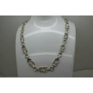 CHUNKY .925 S.S. INFINITY LOVE KNOT CHOKER necklace 15