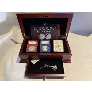 The Perfect 10 Set of 2023 American Eagle Silver Dollar Set MS PR Ultra Cameo (2)