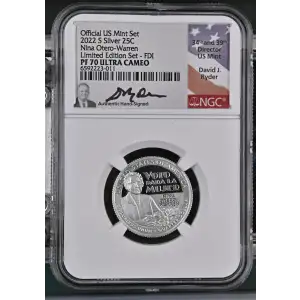 2022 S Nina Otero-Warren Limited Edition Set - FDI Official US Mint Set ULTRA CAMEO (2)