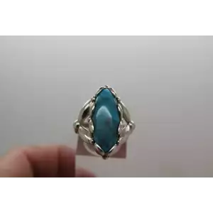 CAROLYN POLLACK RELIOS .925 Sterling Silver TURQUOISE ring size 9.75