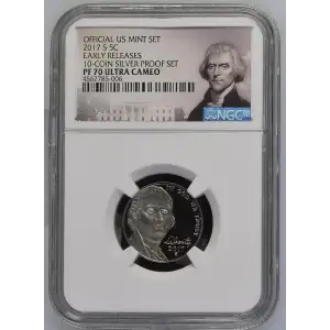 2017 EARLY RELEASES 10-COIN SILVER PROOF SET OFFICIAL US MINT SET ULTRA CAMEO (2)