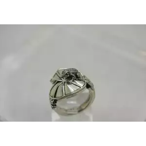 BARRY KIESELSTEIN-CORD .925 S.S. FROG on LILY PAD ring size 7