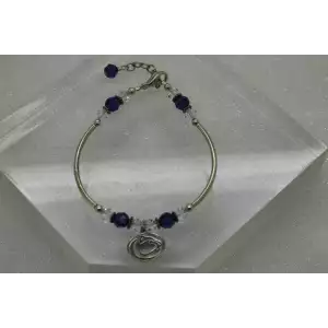 .925 S.S. Blue & Clear CRYSTAL NITTANY LIONS PENN STATE bracelet