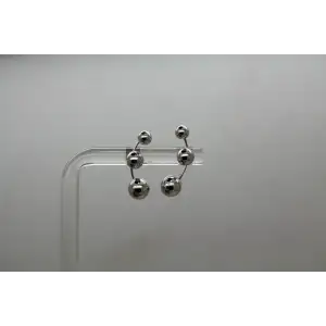 JCM JACMEL MAURITIUS 14k W.G. GRADUATED BALL DROP earrings