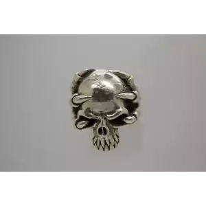 .925 S.S. Vintage GOTHIC BIKER CLAWED SKULL 