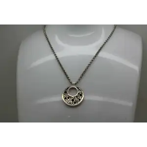 Vtg. BAILEY, BANKS & BIDDLE .925 S.S. WHITE SAPPHIRE CIRCLE necklace
