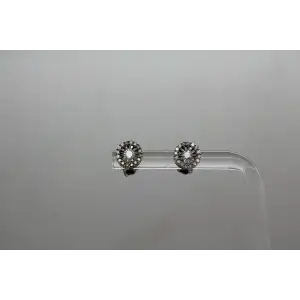 Gold 14k Earrings , with Unique Diamond