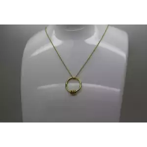 ANIA HAIE Gold Plated .925 S.S. RINGS ON CIRCLE necklace 24