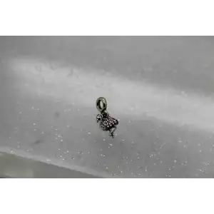 PANDORA .925 sterling silver PINK STONE FLAMINGO CHARM