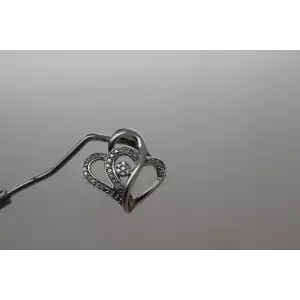 .925 S.S. DIAMOND ACCENT INTERTWINED DOUBLE HEARTS pendant